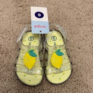 Cat & Jack Kids Lemon Glitter Sandals - Yellow